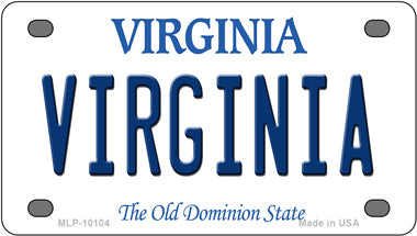 Virginia VA Novelty Mini Metal License Plate Tag