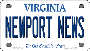 Newport News Virginia Novelty Mini Metal License Plate Tag
