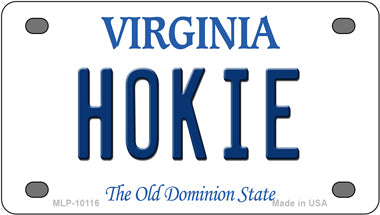 Hokie Virginia Novelty Mini Metal License Plate Tag