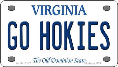 Go Hokies Virginia Novelty Mini Metal License Plate Tag