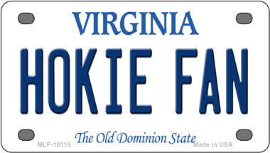 Hokie Fan Virginia Novelty Mini Metal License Plate Tag