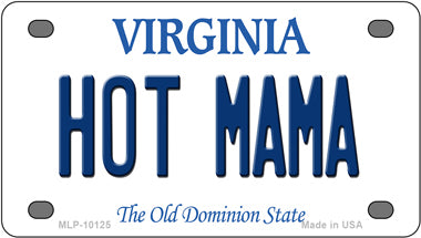 Hot Mama Virginia Novelty Mini Metal License Plate Tag