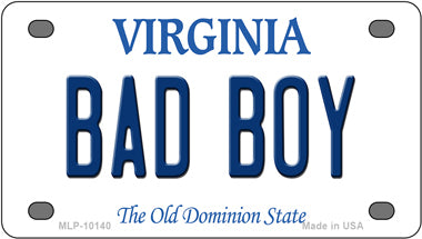 Bad Boy Virginia Novelty Mini Metal License Plate Tag