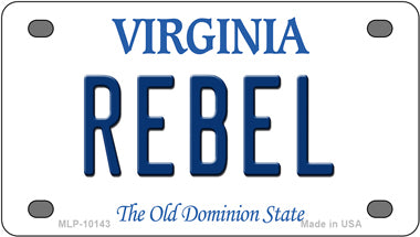 Rebel Virginia Novelty Mini Metal License Plate Tag