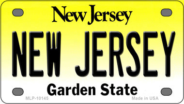 New Jersey NJ Novelty Mini Metal License Plate Tag