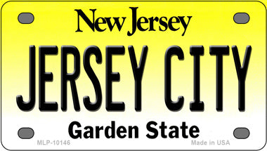 Jersey City New Jersey Novelty Mini Metal License Plate Tag
