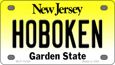 Hoboken New Jersey Novelty Mini Metal License Plate Tag