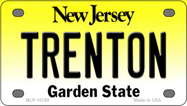 Trenton New Jersey Novelty Mini Metal License Plate Tag