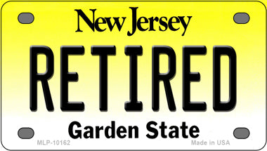 Retired New Jersey Novelty Mini Metal License Plate Tag