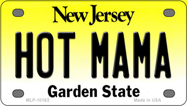 Hot Mama New Jersey Novelty Mini Metal License Plate Tag