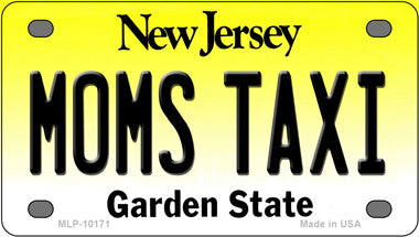 Moms Taxi New Jersey Novelty Mini Metal License Plate Tag