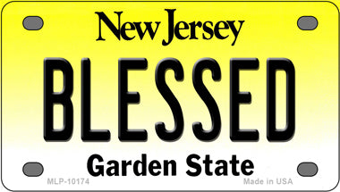 Blessed New Jersey Novelty Mini Metal License Plate Tag