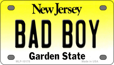 Bad Boy New Jersey Novelty Mini Metal License Plate Tag