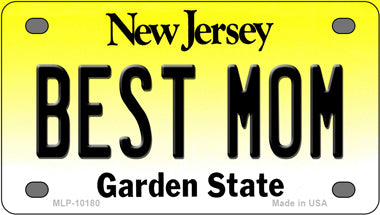 Best Mom New Jersey Novelty Mini Metal License Plate Tag