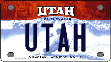 Utah UT Novelty Mini Metal License Plate Tag