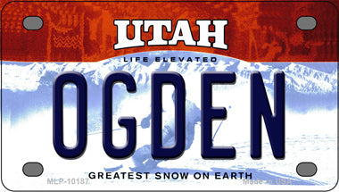 Ogden Utah Novelty Mini Metal License Plate Tag