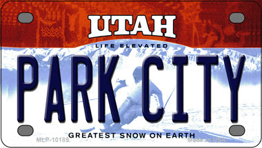 Park City Utah Novelty Mini Metal License Plate Tag