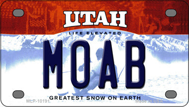 Moab Utah Novelty Mini Metal License Plate Tag