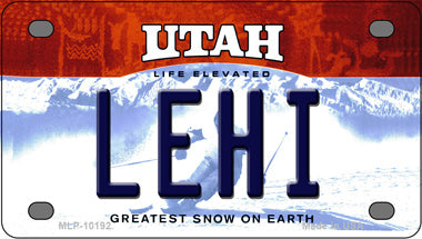 Lehi Utah Novelty Mini Metal License Plate Tag