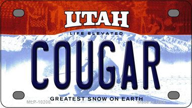 Cougar Utah Novelty Mini Metal License Plate Tag