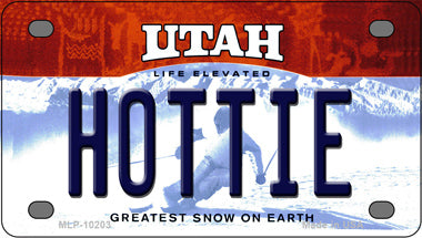 Hottie Utah Novelty Mini Metal License Plate Tag
