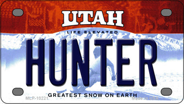 Hunter Utah Novelty Mini Metal License Plate Tag