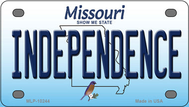 Independence Missouri Novelty Mini Metal License Plate Tag