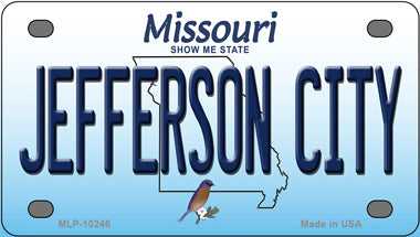 Jefferson City Missouri Novelty Mini Metal License Plate Tag