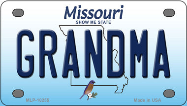 Grandma Missouri Novelty Mini Metal License Plate Tag