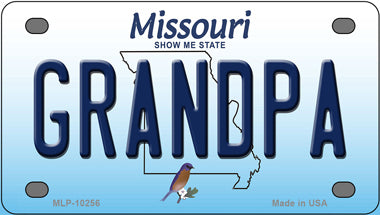 Grandpa Missouri Novelty Mini Metal License Plate Tag