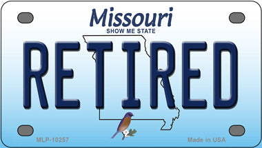 Retired Missouri Novelty Mini Metal License Plate Tag