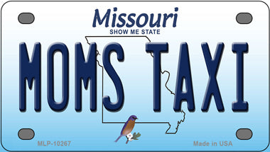 Moms Taxi Missouri Novelty Mini Metal License Plate Tag