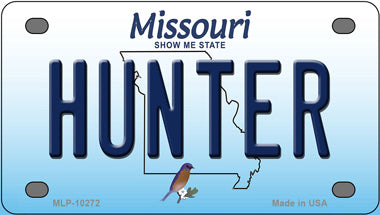 Hunter Missouri Novelty Mini Metal License Plate Tag