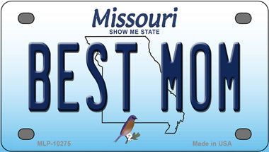 Best Mom Missouri Novelty Mini Metal License Plate Tag