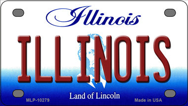 Illinois IL Novelty Mini Metal License Plate Tag