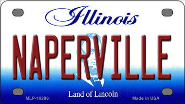 Naperville Illinois Novelty Mini Metal License Plate Tag