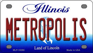 Metropolis Illinois Novelty Mini Metal License Plate Tag