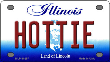 Hottie Illinois Novelty Mini Metal License Plate Tag