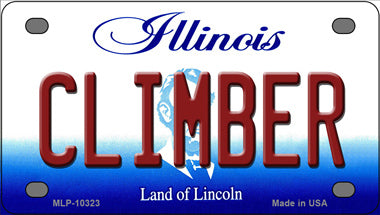 Climber Illinois Novelty Mini Metal License Plate Tag