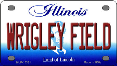 Wrigley Field Illinois Novelty Mini Metal License Plate Tag