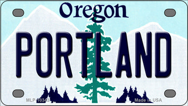 Portland Oregon Novelty Mini Metal License Plate Tag