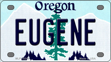 Eugene Oregon Novelty Mini Metal License Plate Tag