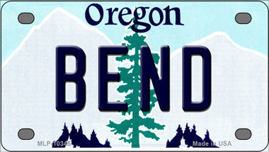 Bend Oregon Novelty Mini Metal License Plate Tag