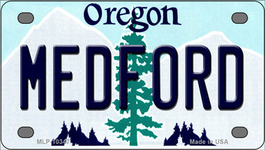 Medford Oregon Novelty Mini Metal License Plate Tag