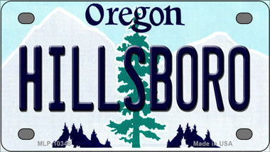 Hillsboro Oregon Novelty Mini Metal License Plate Tag