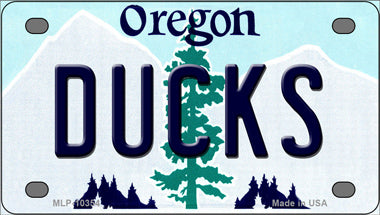 Ducks Oregon Novelty Mini Metal License Plate Tag