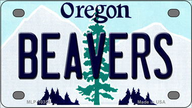 Beavers Oregon Novelty Mini Metal License Plate Tag