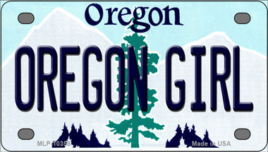 Oregon Girl Oregon Novelty Mini Metal License Plate Tag