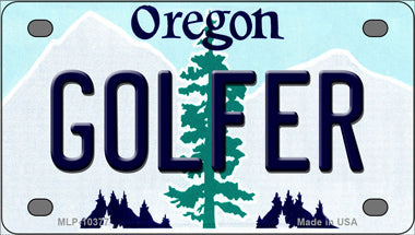 Golfer Oregon Novelty Mini Metal License Plate Tag