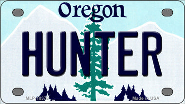 Hunter Oregon Novelty Mini Metal License Plate Tag